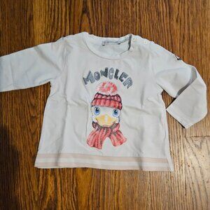 Moncler baby tshirt size 9-12. Months